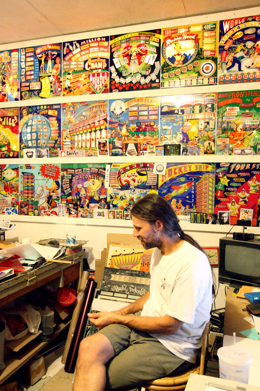 pinball vintage backglass wade krause pinball donut girl