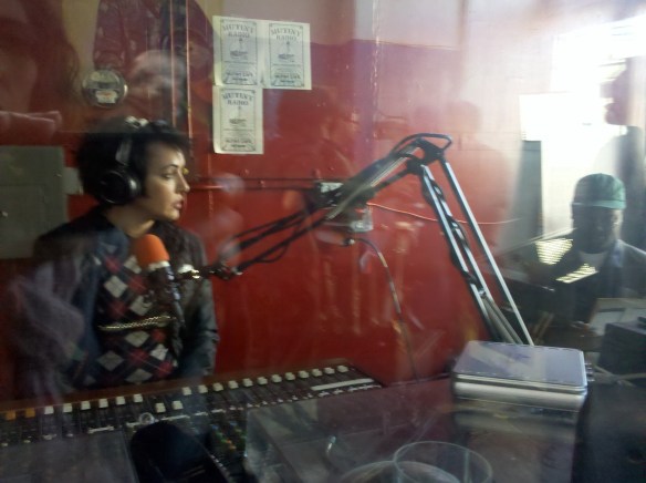 Jane Wiedlin in the Mutiny Control Booth