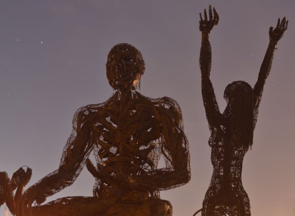more burning man sculpture